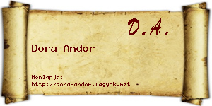 Dora Andor névjegykártya