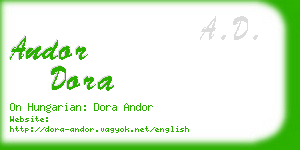 andor dora business card